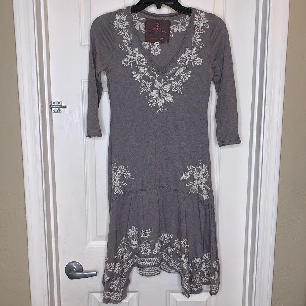 Johnnywasgrayish Purpleembroidereddress
